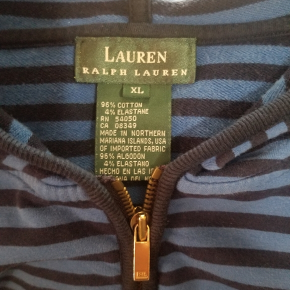 Lauren Ralph Lauren Sweater Zipper Striped Men's - Picture 3 of 8